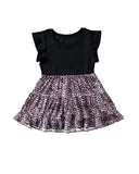 Azura Exchange Ruffle Sleeve Leopard Splice Blouse - XL