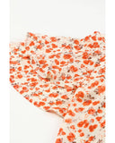 Azura Exchange Tiered Flutter Sleeve Blouse - M