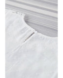 Azura Exchange Lace Swiss Dot Cuffed Sleeves Top - S