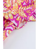 Azura Exchange Floral Print Surplice Boho Blouse - M