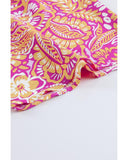 Azura Exchange Floral Print Surplice Boho Blouse - M