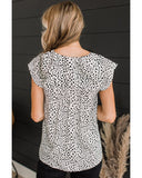 Azura Exchange Embroidered Flutter Sleeve Blouse - M