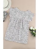 Azura Exchange Embroidered Flutter Sleeve Blouse - M