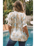 Azura Exchange Paisley Pattern Print Blouse - S