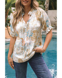 Azura Exchange Paisley Pattern Print Blouse - S