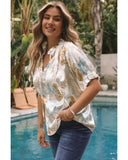 Azura Exchange Paisley Pattern Print Blouse - S