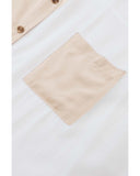 Azura Exchange Colorblock Long Sleeve Pocket Blouse - L