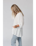 Azura Exchange V-Neck Bracelet Sleeve Ruffle Blouse - L