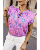 Azura Exchange Ruffle Leopard Print Top - XL