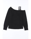 Azura Exchange One Shoulder Long Sleeve Shift Blouse - M