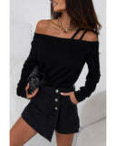 Azura Exchange One Shoulder Long Sleeve Shift Blouse - XL