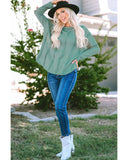 Azura Exchange Waffle Knit Loose Top - S