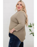 Azura Exchange Cut Out Neckline Plus Size Top - 4X