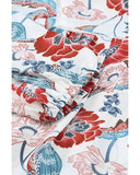 Azura Exchange Split Neck Bubble Sleeve Blouse - L