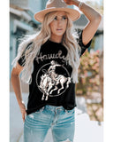 Azura Exchange Western Cowboy Graphic Print Crewneck T-Shirt - 2XL