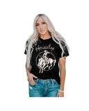 Azura Exchange Western Cowboy Graphic Print Crewneck T-Shirt - 2XL