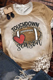 Azura Exchange Touchdown Season Rugby Graphic Leopard Tee - M