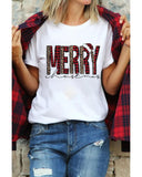 Azura Exchange Plaid Leopard Print Short Sleeve T Shirt - M