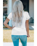 Azura Exchange Plaid Leopard Print Short Sleeve T Shirt - M