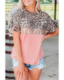 Azura Exchange Sequin Patchwork Short Sleeve Top - XL