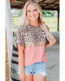 Azura Exchange Sequin Patchwork Short Sleeve Top - XL