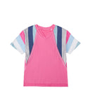 Azura Exchange Patchwork V Neck T Shirt - S