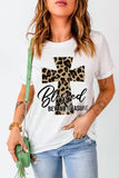 Azura Exchange Leopard Cross Graphic Print T-Shirt - XL