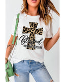 Azura Exchange Leopard Cross Graphic Print T-Shirt - XL