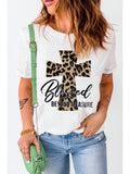 Azura Exchange Leopard Cross Graphic Print T-Shirt - XL