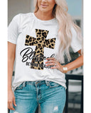 Azura Exchange Leopard Cross Graphic Print T-Shirt - XL