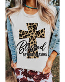 Azura Exchange Leopard Cross Graphic Print T-Shirt - XL