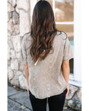 Azura Exchange Vintage Mineral Wash Splicing T-shirt - M