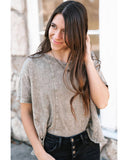 Azura Exchange Vintage Mineral Wash Splicing T-shirt - M