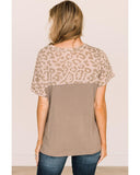 Azura Exchange Leopard Color Block T-Shirt - S