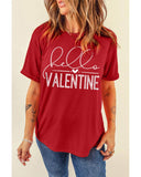 Azura Exchange Valentine Letter Print T Shirt - S