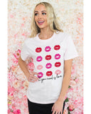 Azura Exchange Valentines Kisses Graphic Tee - XL