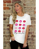 Azura Exchange Valentines Kisses Graphic Tee - XL