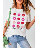 Azura Exchange Valentines Kisses Graphic Tee - XL