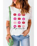 Azura Exchange Valentines Kisses Graphic Tee - XL