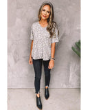 Azura Exchange Leopard Spots Print T Shirt - S