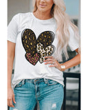 Azura Exchange Leopard Heart Shaped Print Tee - XL