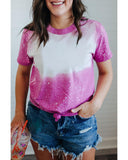 Azura Exchange Bleached Graphic Crew Neck T-Shirt - L