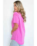 Azura Exchange Button Henley Top - S