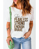 Azura Exchange FEARLESS STRONG ENOUGH BRAVE Graphic Tee - XL