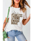 Azura Exchange FEARLESS STRONG ENOUGH BRAVE Graphic Tee - XL