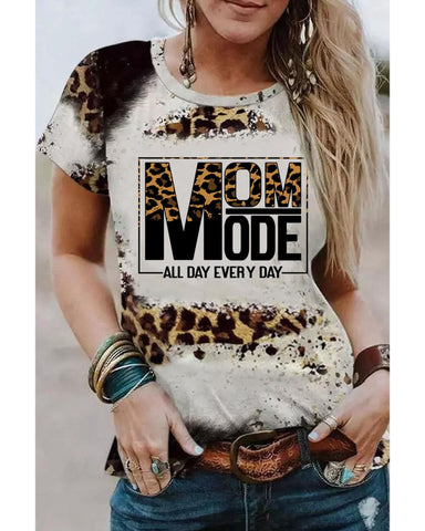 Azura Exchange Mom Mode All Day Every Day Bleached T-shirt - S