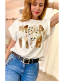 Azura Exchange Leopard Lightning Graphic Tee - L