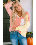 Azura Exchange Long Sleeve Striped Color Block T-Shirt - S