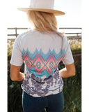 Azura Exchange Aztec Geometric Print T-shirt - 2XL
