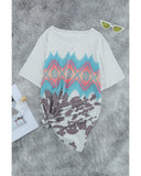 Azura Exchange Aztec Geometric Print T-shirt - 2XL